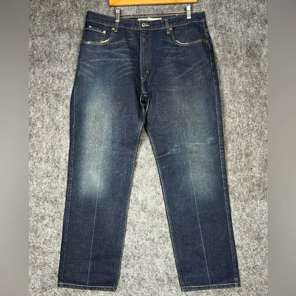 Levi's 559 Relaxed Jeans Straight Leg Men's 38x34 Dark Blue Jeans Denim - Picture 9 of 10